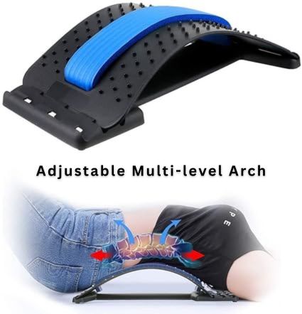 Multi-Level Back Stretcher & Posture Corrector with Massage Support