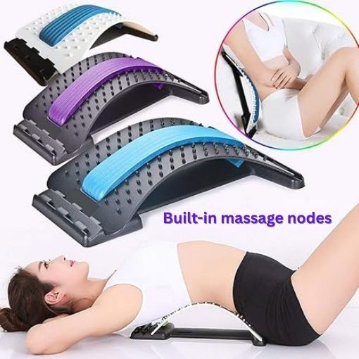 Multi-Level Back Stretcher & Posture Corrector with Massage Support
